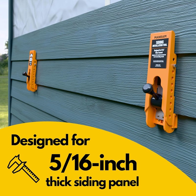 manram Siding Installation Tools with Storage Pouch, Mounting Kit for 5/16-Inch Fiber Cement Sidings, Lap Siding Gauge with Adjustable Reveals, Durable Polycarbonate Body, 2 Pack - Image 3